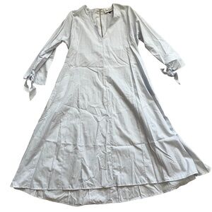 VIRNA DRÒ PINSTRIPE SHIRT DRESS SIZE 44 or 8 PREPPY CLASSIC SOPHISTICATED